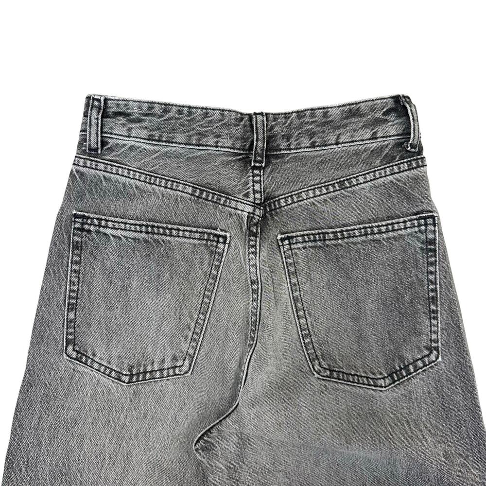 Zara Wide Leg High Rise Denim Jeans in Gray Washed - Picture 9 of 15
